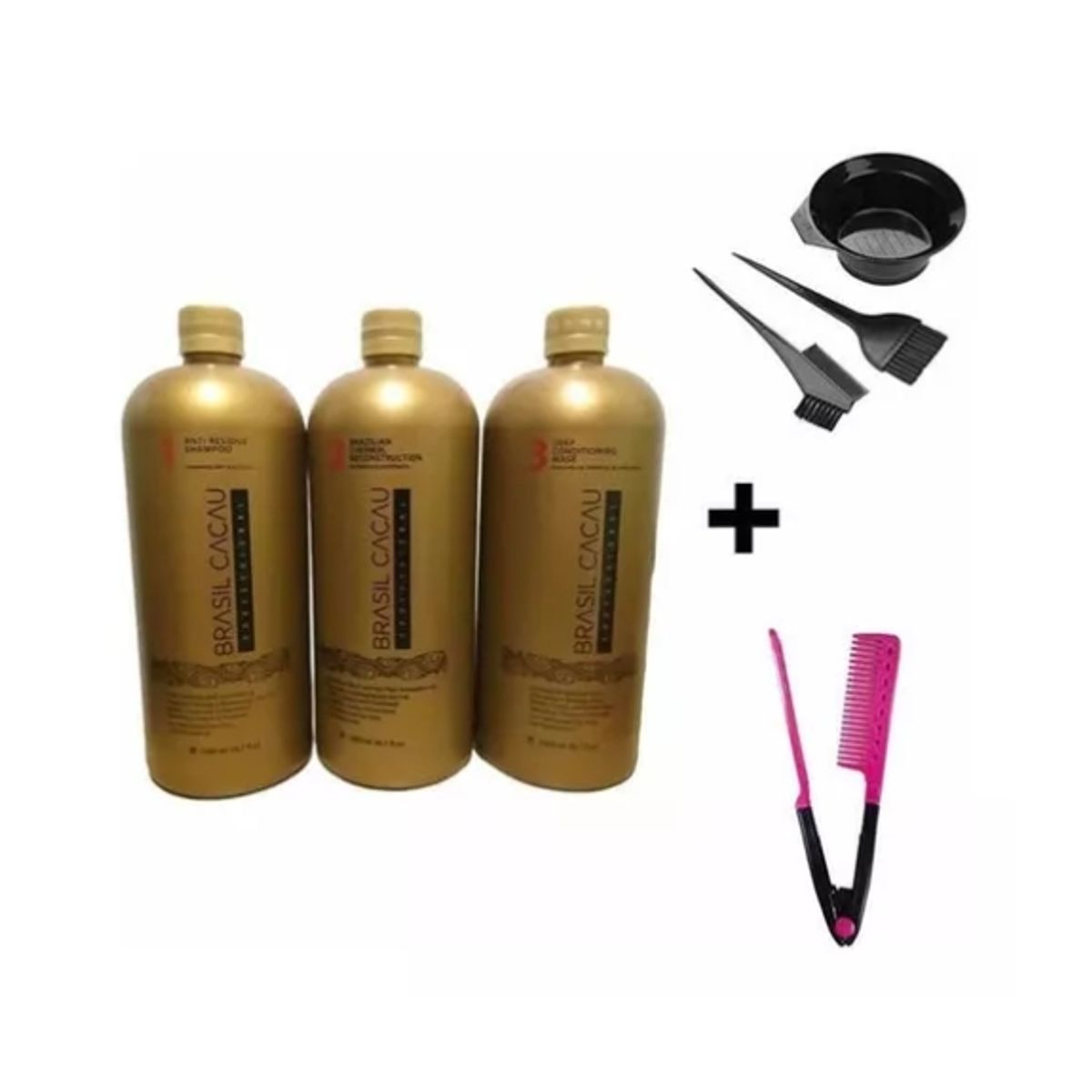 GENERICO - Kit Alisado Keratina 1000ml  Peineta  Kit Aplicación