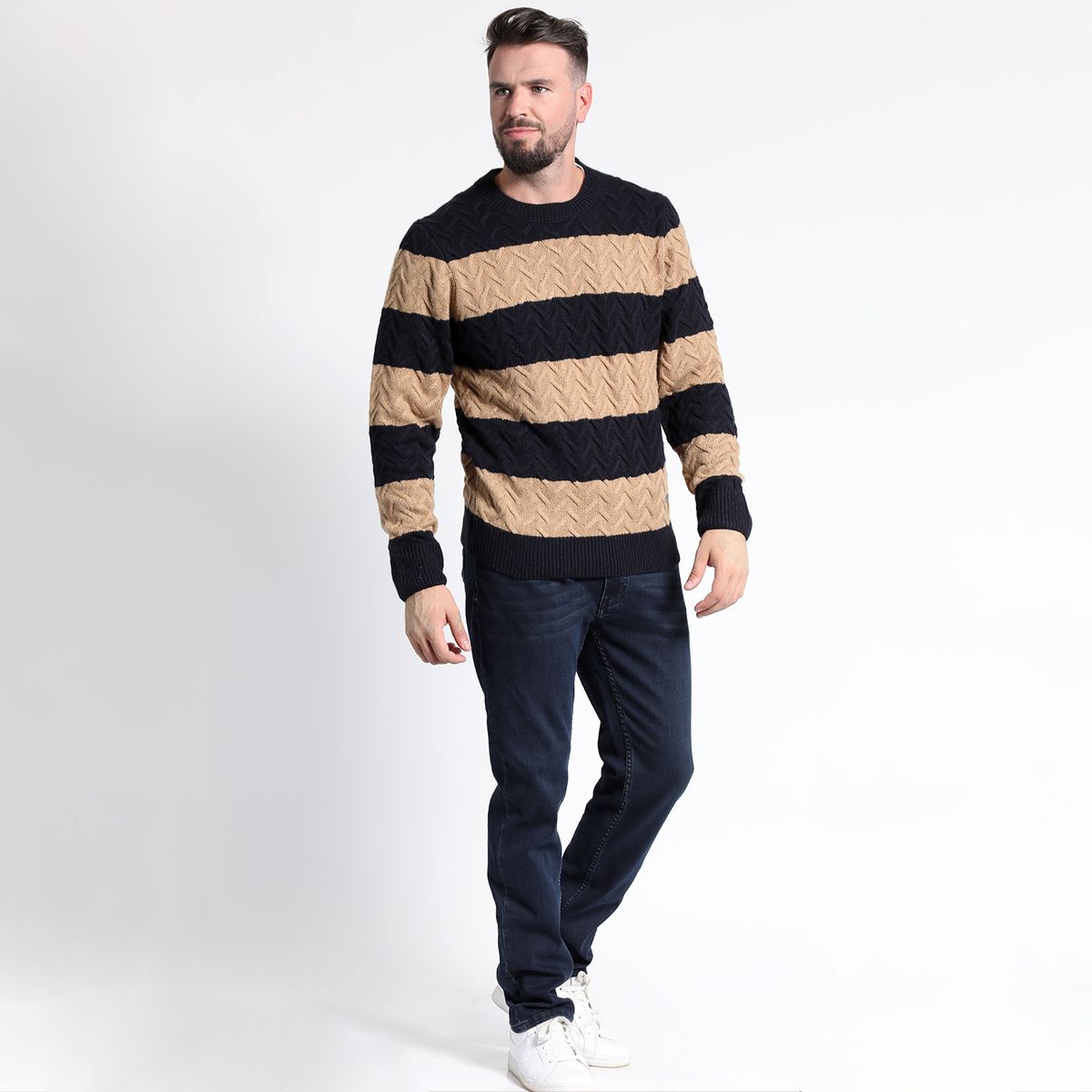 MCGREGOR - SWEATER MANGA LARGA RAYAS CUELLO REDONDO MCGREGOR