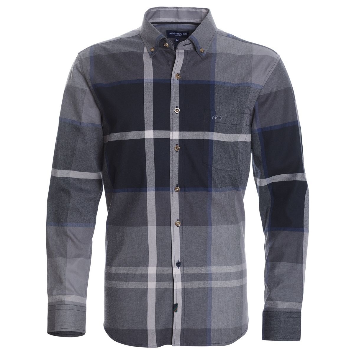 MCGREGOR - CAMISA MANGA LARGA VILLELA CUADRILLÉ YD REGULAR FIT SPANDEX MCGREGOR