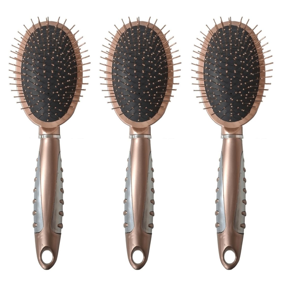 DCOBRE - 3 Cepillos de Cobre Anti frizz y caspa.