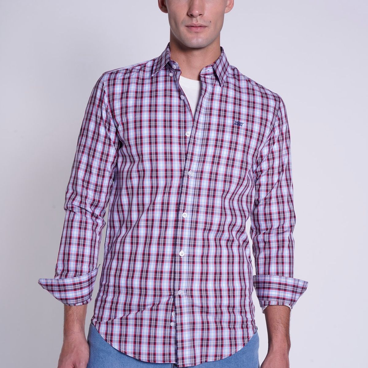 NEW MAN - Camisa Fresa Rojo New Man