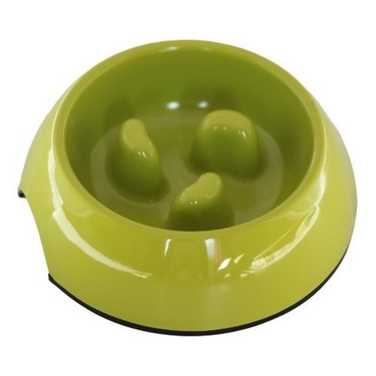 MASCAN - Plato Melamina Anti-ahogo Talla M Verde Perro Mascan