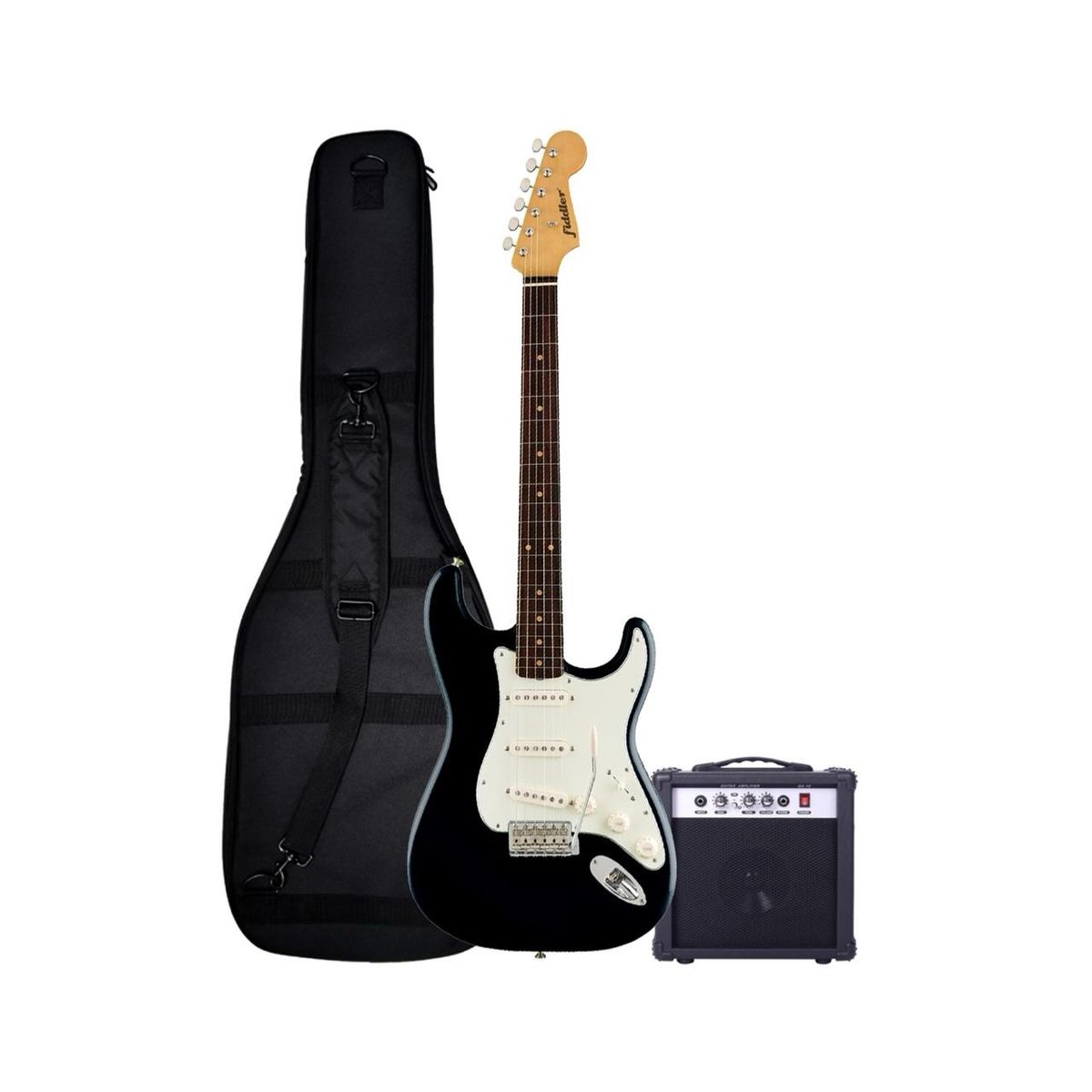 FIDDLER - Combo Guitarra Eléctrica Negra + Amplificador Fiddler