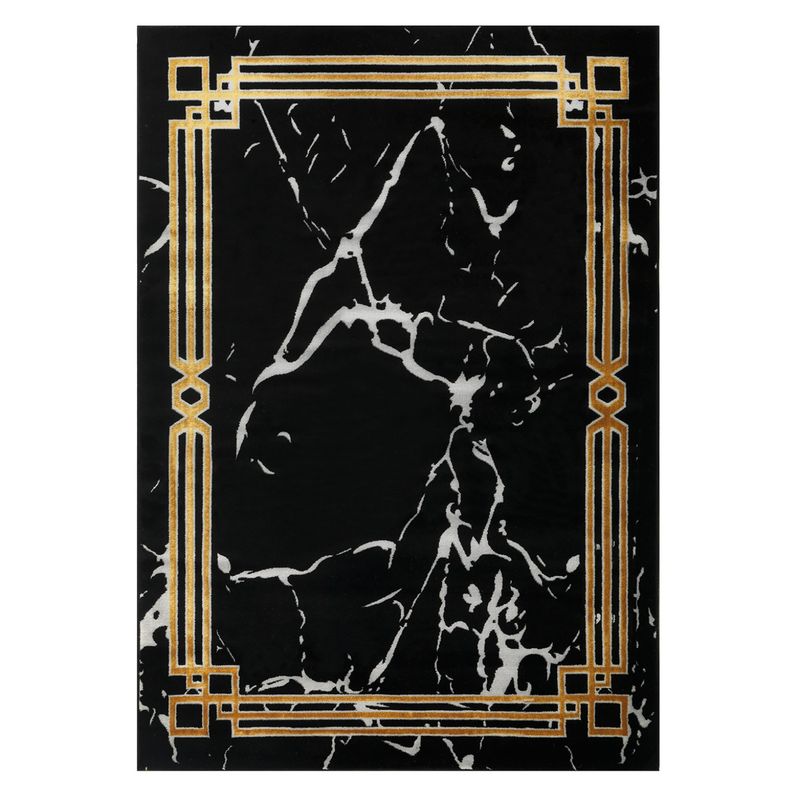 MODA ALFOMBRAS - Alfombra Babil Negra 120 x 180 cm