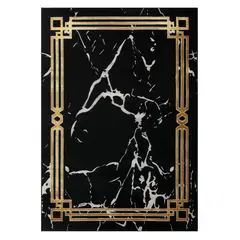 MODA ALFOMBRAS - Alfombra Babil Negra 120 x 180 cm