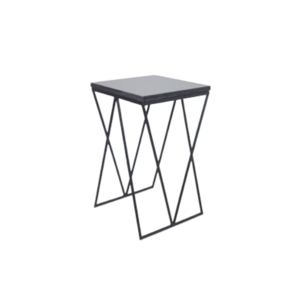 GENERICO - Mesa lateral MLF04 base negra cubierta negra