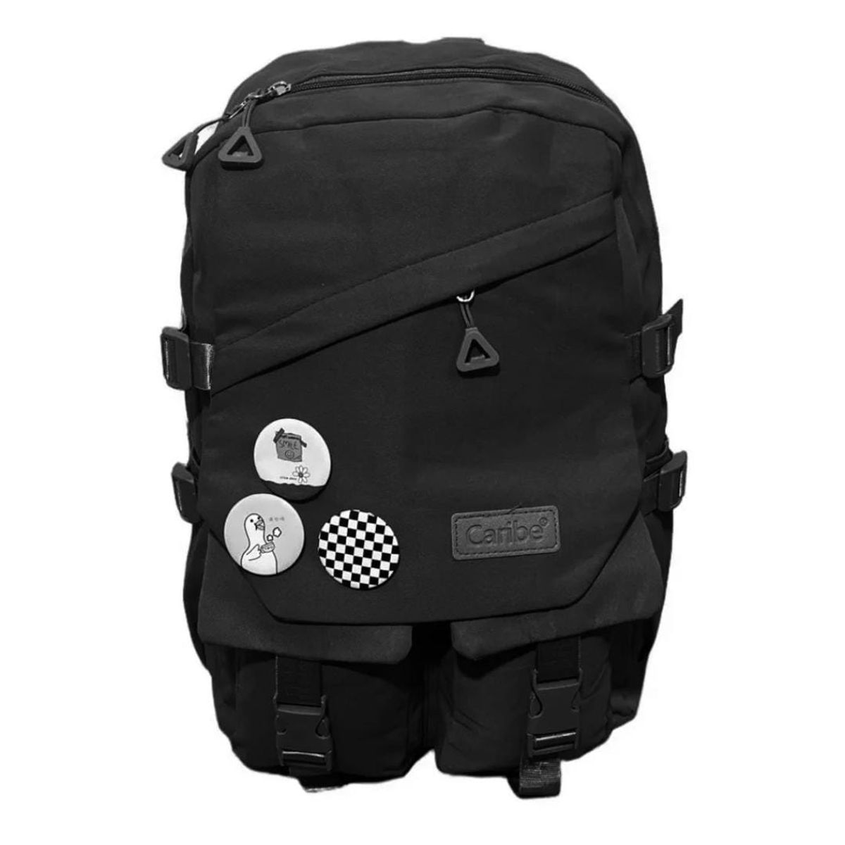 GENERICO - MOCHILA URBANA JUVENIL CON INSIGNIAS