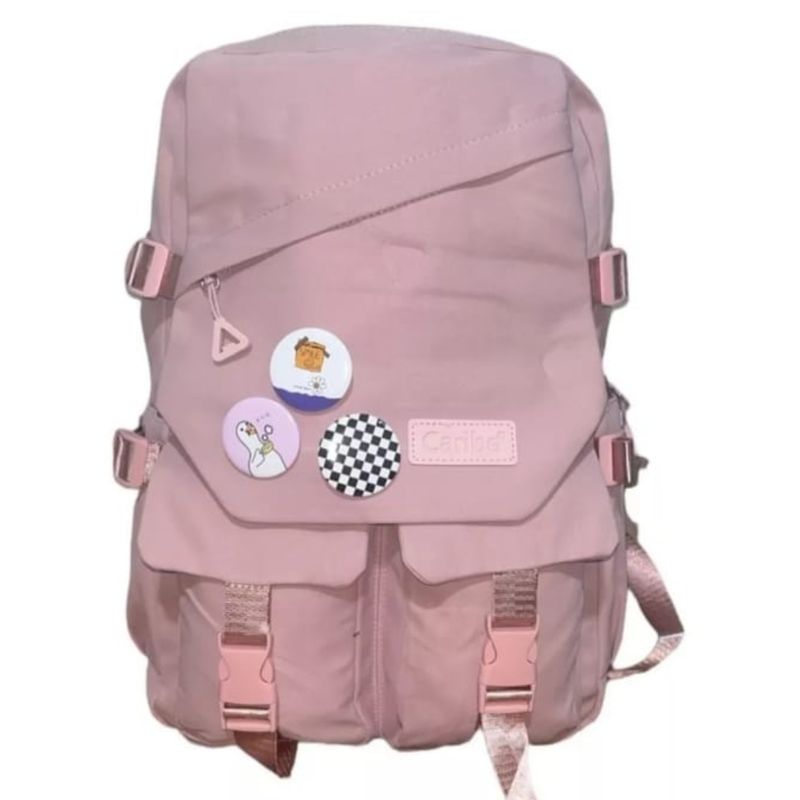 GENERICO - MOCHILA URBANA JUVENIL CON INSIGNIAS