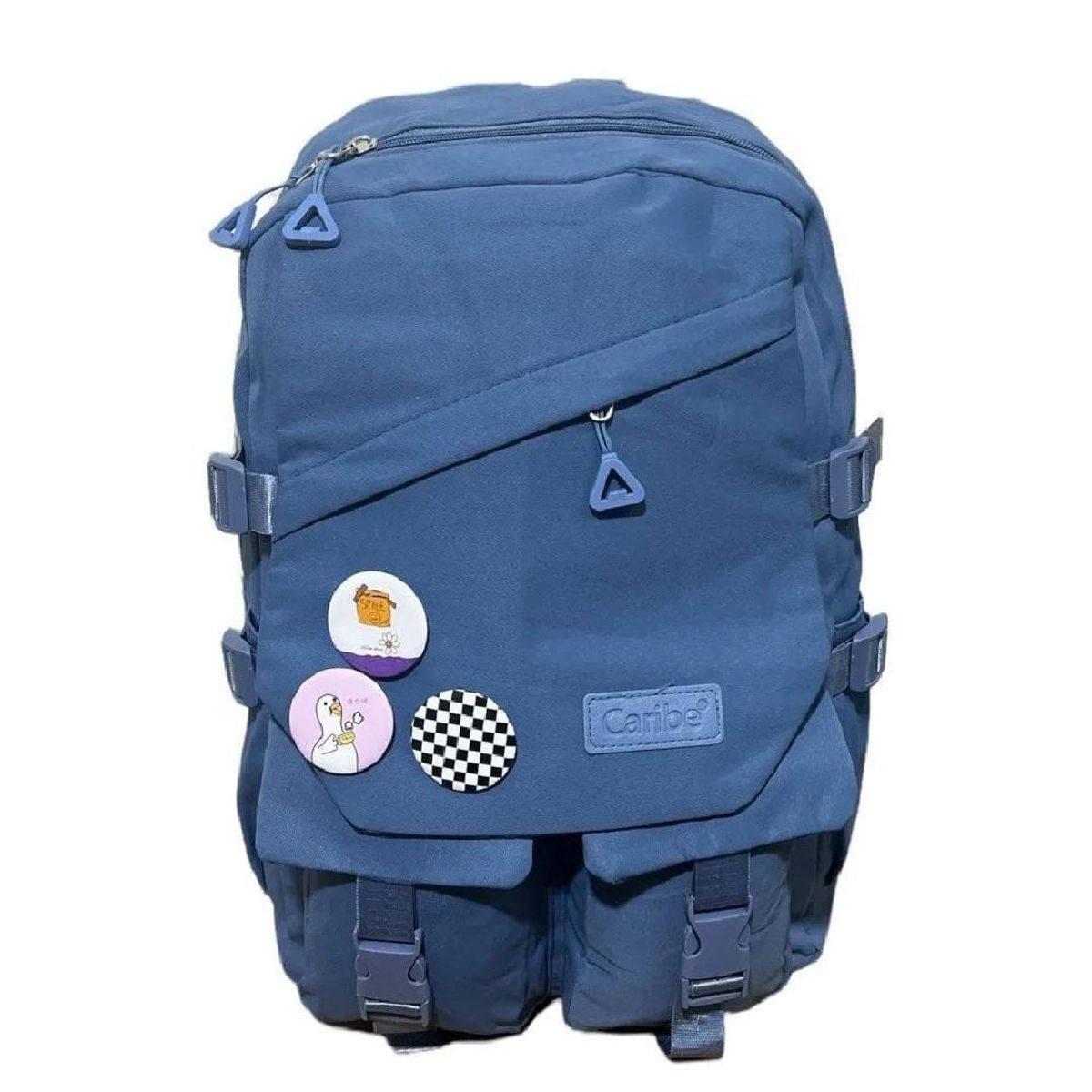 GENERICO - MOCHILA URBANA JUVENIL CON INSIGNIAS