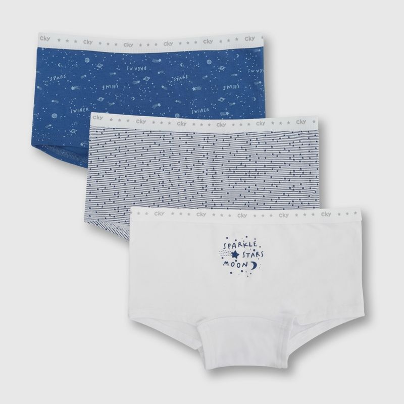 COLLOKY - Calzón de niña 3 pack pantaleta (2 a 12 años)