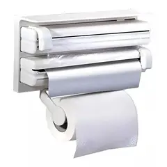 GENERICO - Dispensador Film Triple Para Cocina Porta Nova Porta Papel Aluminio