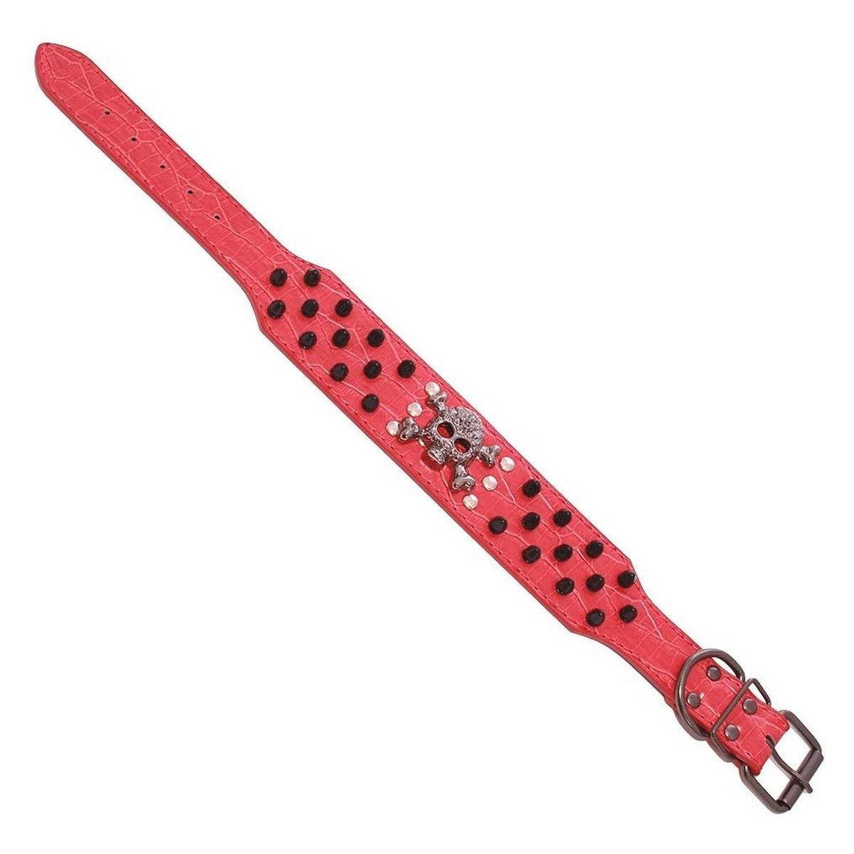 MASCAN - Collar Perro Calavera Puntas Redondas 3Xl Fucsia Mascan