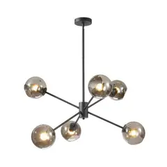 BOSCO - LAMPARA COLGANTE WOKNOS 6 LUCES NEGRO