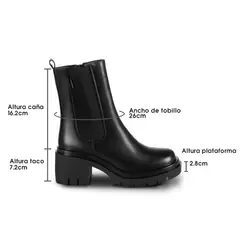 WEIDE - Botin Mujer Clara Negro
