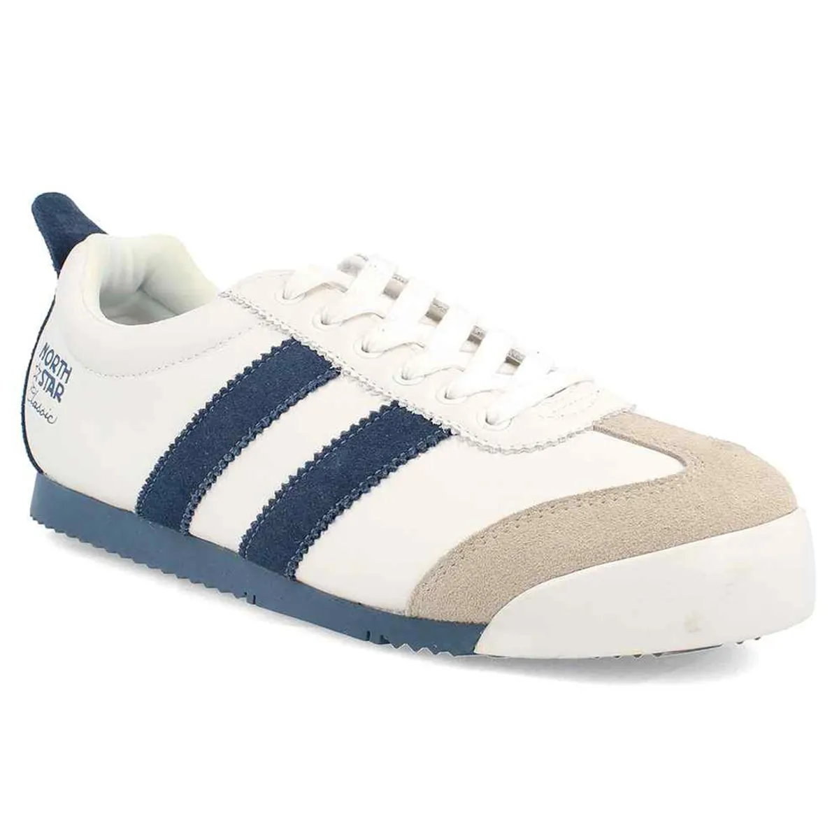 NORTH STAR - Zapatilla North Star Retro Premium Cuero Blanco  Azul