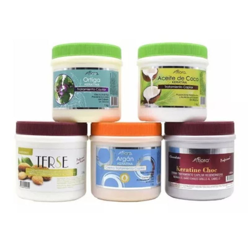 GENERICO - Pack 4 Crema Keratina 1 Kilo Flora Variadades.-