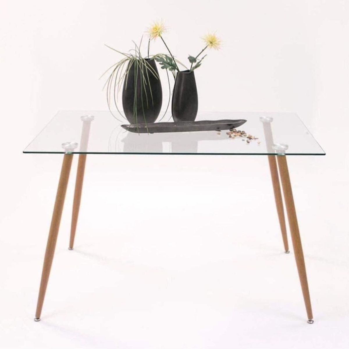 GENERICO - Mesa Rectangular de Vidrio Templado 120cm