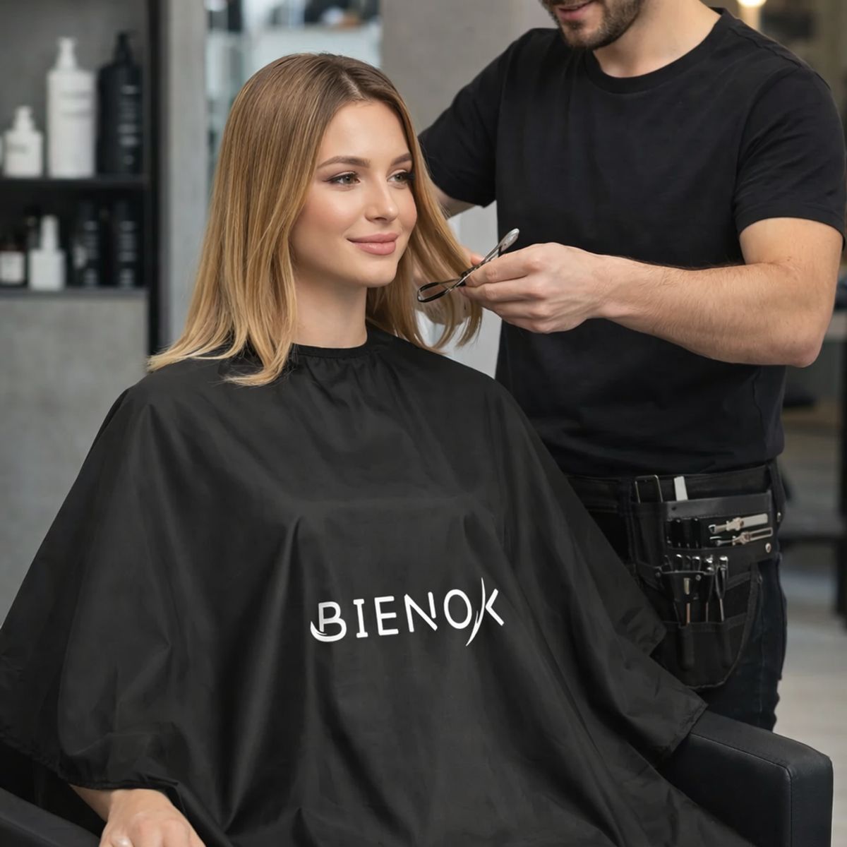 GENERICO - Pack 6 Capa Negra Para Tintura Peluquería Barbería