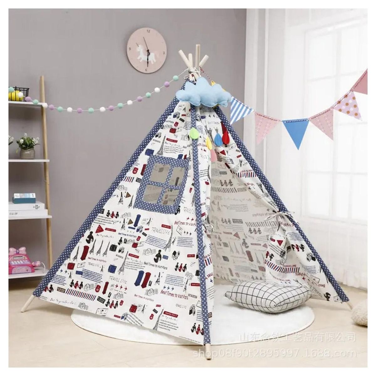 FIGLIO - Carpa Tipi Niños Infantil 160 Cm Paris Juguete Decoracion