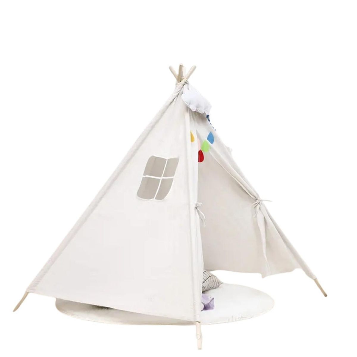 FIGLIO - Carpa Tipi Niños Infantil 160 Cm Blanca Juguete Decoracion