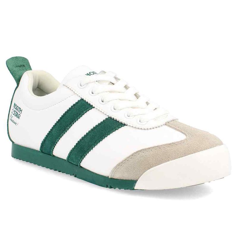 NORTH STAR - Zapatilla North Star Retro Premium Cuero Blanco  Verde
