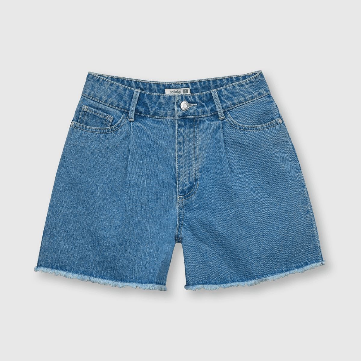 COLLOKY - Short de niña ancho azul (2 a 12 años)