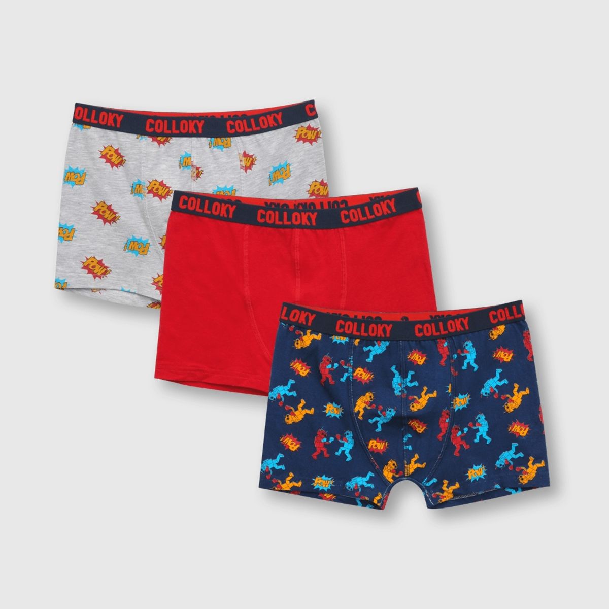 COLLOKY - Boxer de niño 3 pack robot (2 a 12 años)