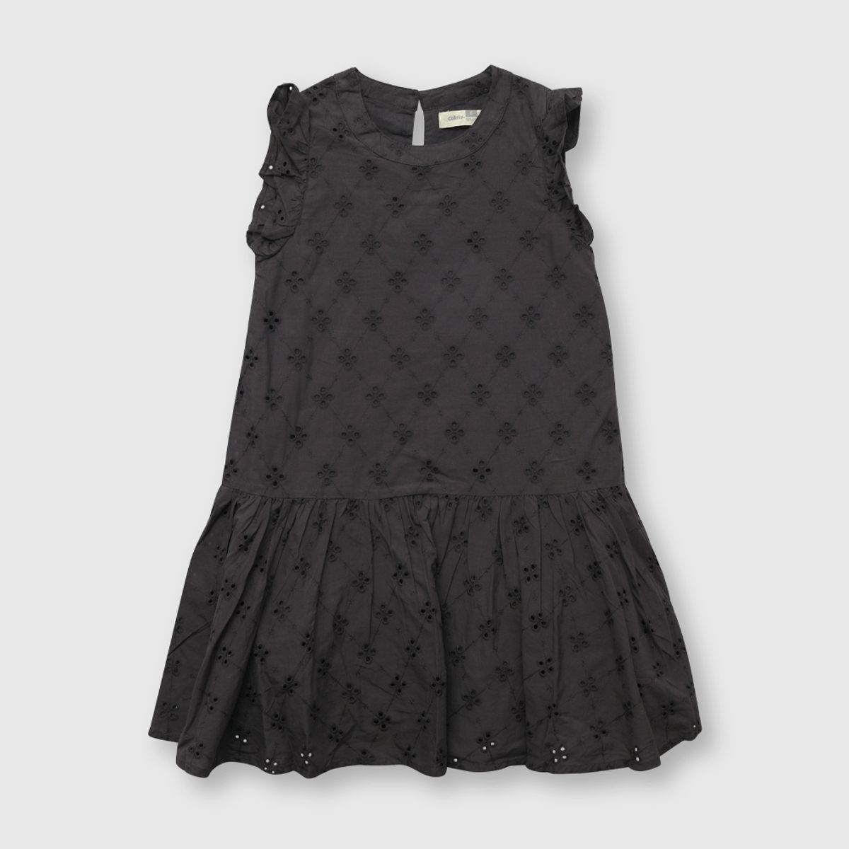 COLLOKY - Vestido de niña brodery gris (2 a 12 años)