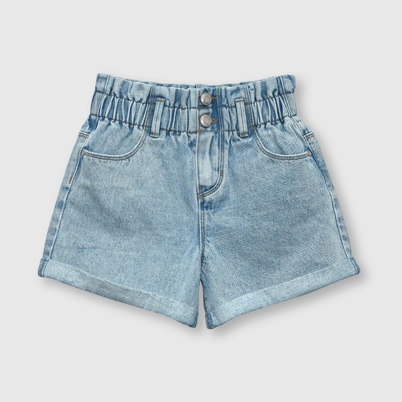 COLLOKY - Short de niña recogido azul (2 a 12 años) 6 6