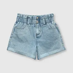 COLLOKY - Short de niña recogido azul (2 a 12 años) 6 6