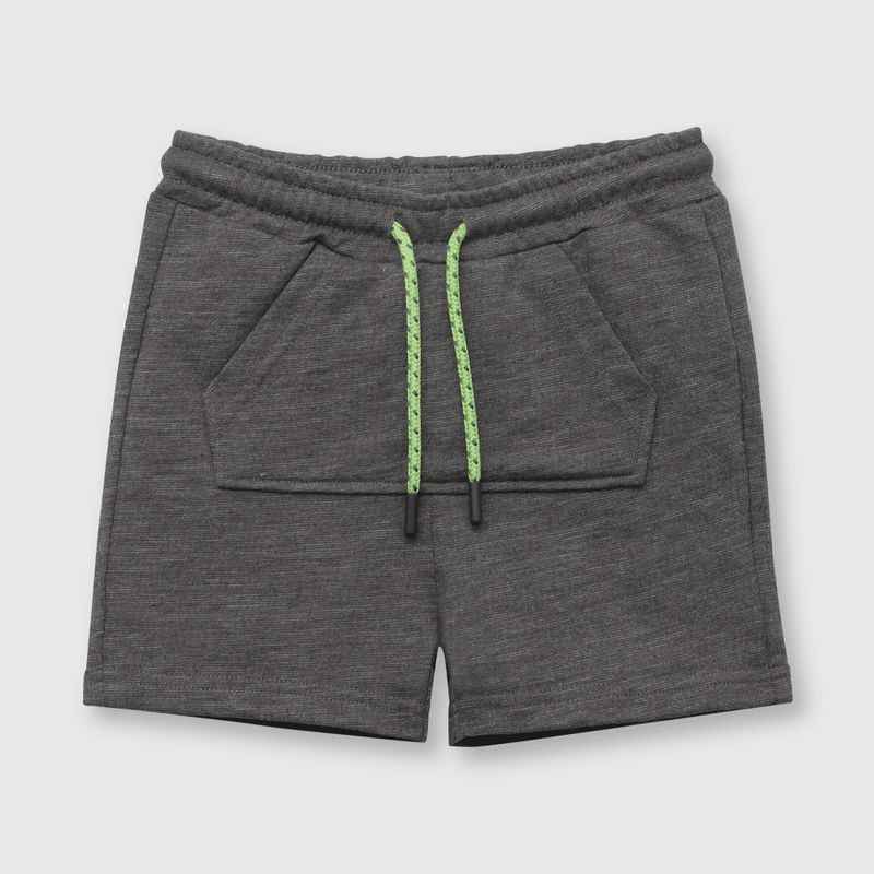 COLLOKY - Bermuda de bebe niño con bolsillo grafito (3 a 36 meses)
