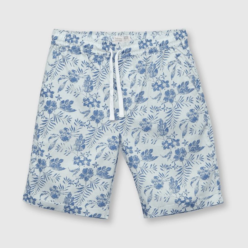 COLLOKY - Bermuda de niño tropical azul (2 a 12 años)