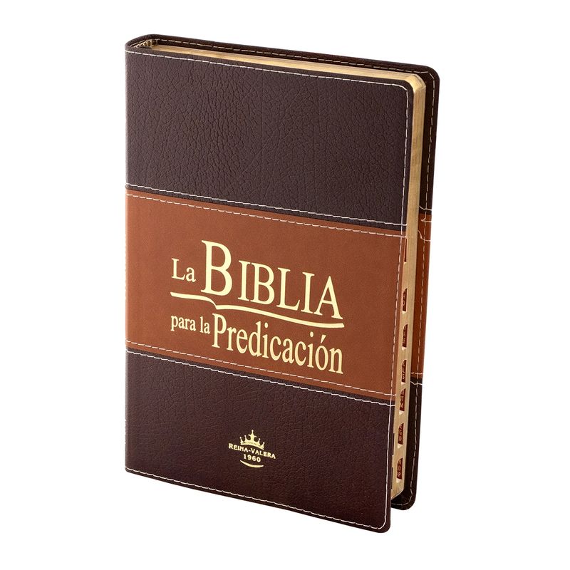 SOCIEDAD BIBLICA DE BRASIL - Biblia para la predicación Reina Valera 1960 marron con índice