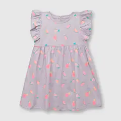 COLLOKY - Vestido de bebe niña estampado lila (3 a 36 meses)