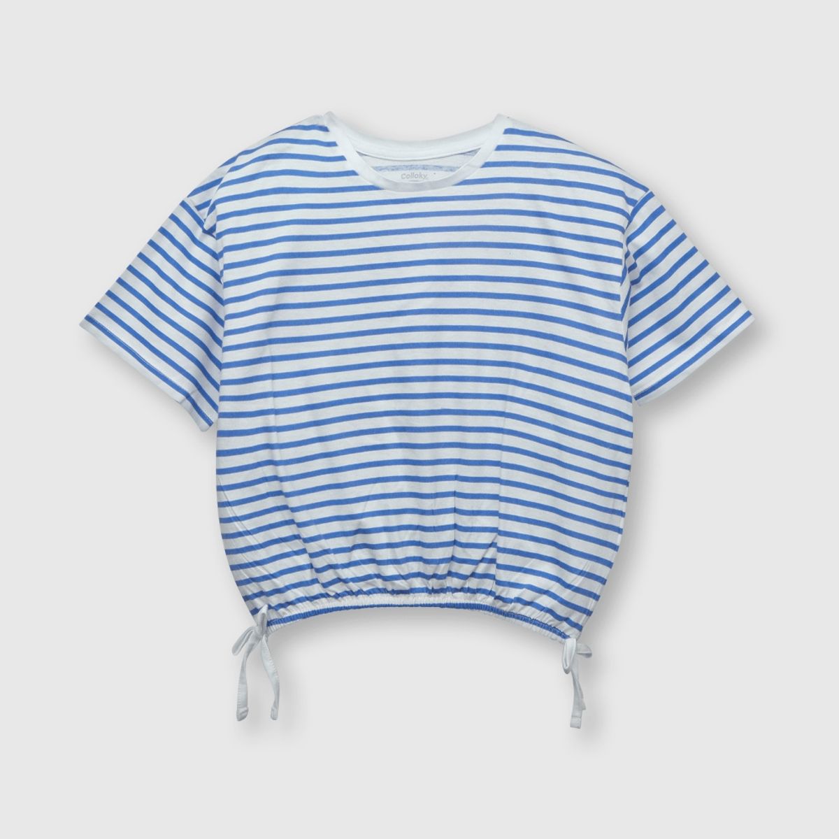 COLLOKY - Polera de niña listada azul (2 a 12 años)._