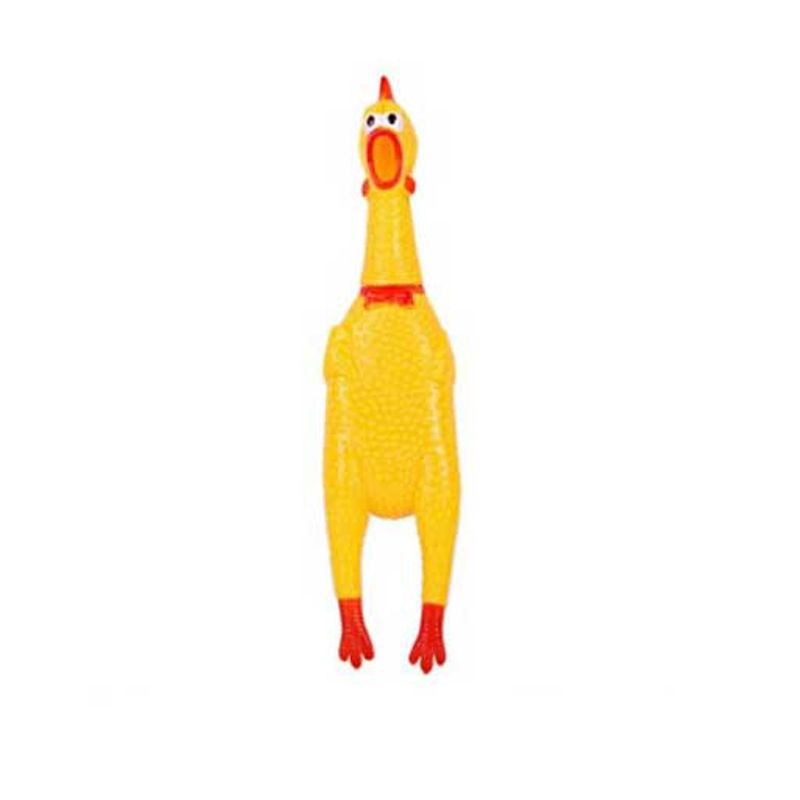 GENERICO - Pollo de goma gritón juguete para mascotas 36 cm