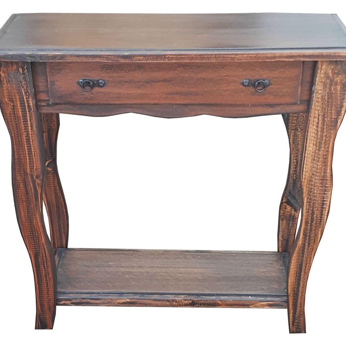 MARFELD MUEBLES - Mesa de arrimo vintage cafe 80cm