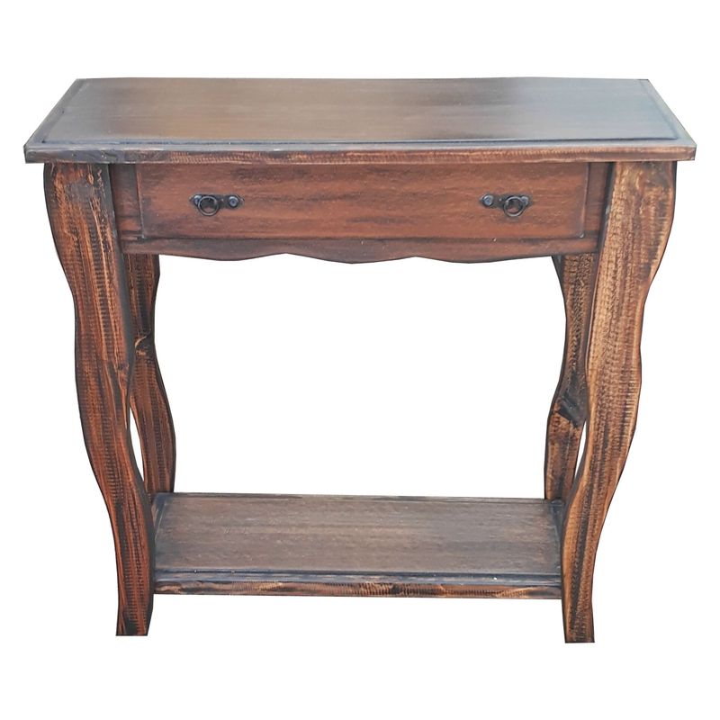 MARFELD MUEBLES - Mesa de arrimo vintage cafe 80cm