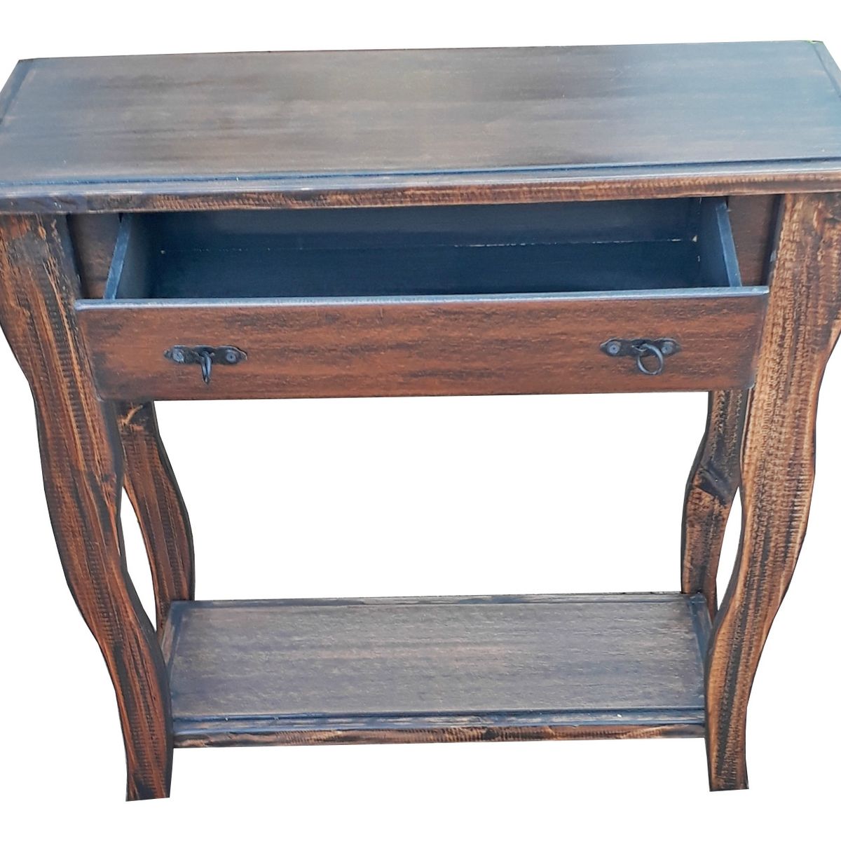 MARFELD MUEBLES - Mesa de arrimo vintage cafe 80cm