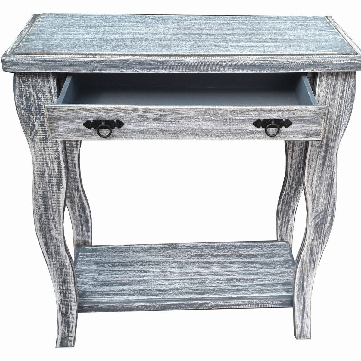 MARFELD MUEBLES - Mesa de arrimo vintage gris 80cm