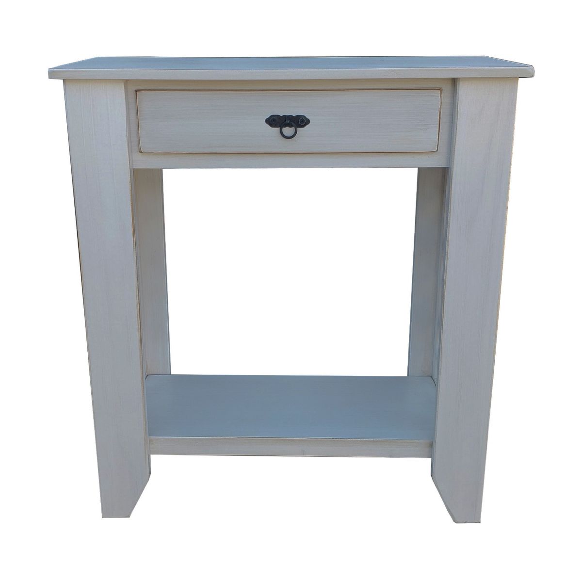 MARFELD MUEBLES - mesa de arrimo calado blanco