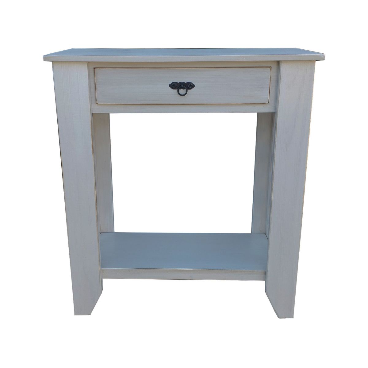 MARFELD MUEBLES - mesa de arrimo calado blanco
