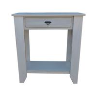 Mesa de arrimo calado blanco