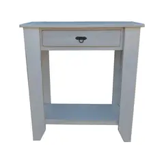 MARFELD MUEBLES - Mesa de arrimo calado blanco