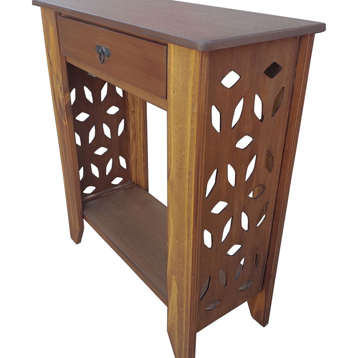 MARFELD MUEBLES - Mesa de arrimo calado cafe