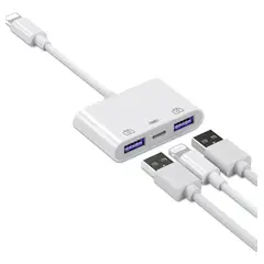 KUANGYE - Adaptador A Usb Para iPhone iPad 3 En 1