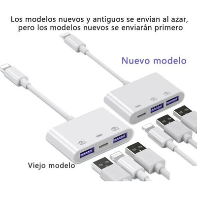 Imagen 2 del producto Adaptador A Usb Para iPhone iPad 3 En 1