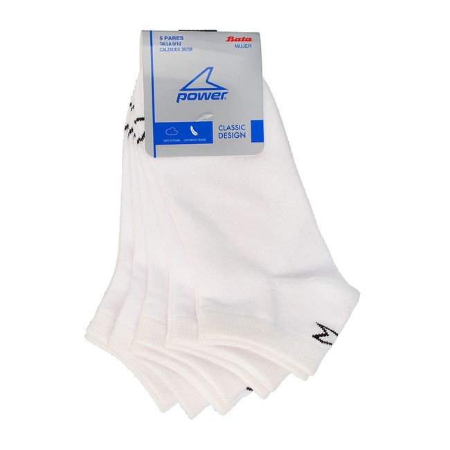 POWER - CALCETIN POWER 5P SPORT LINER CLASSIC W BLANCO