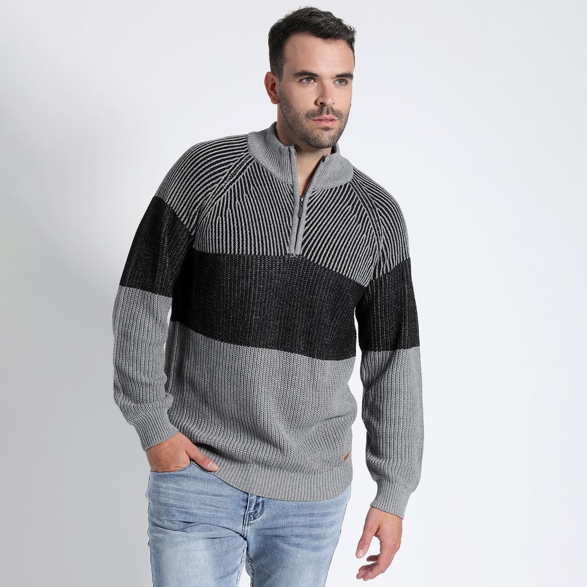 POTROS - SWEATER RAYAS BICOLOR POTROS
