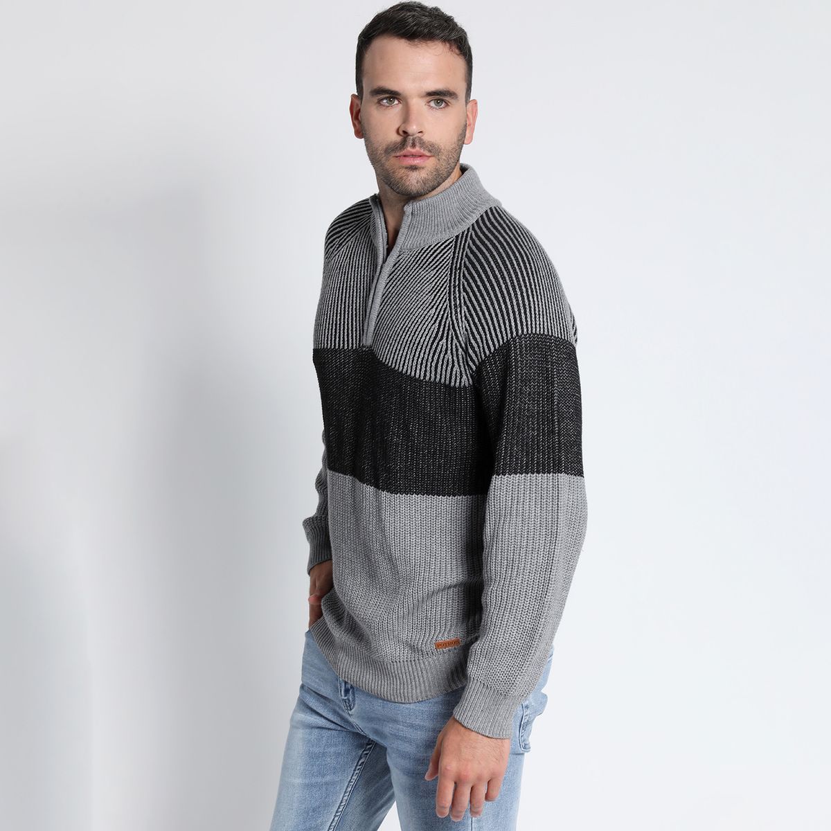 POTROS - SWEATER RAYAS BICOLOR POTROS